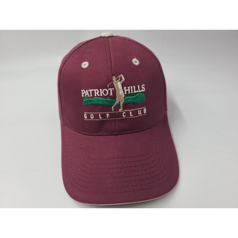 Vintage Patriot Hills Golf Club‎ Town Talk Adjustable Hat Cap Course Men Maroon
